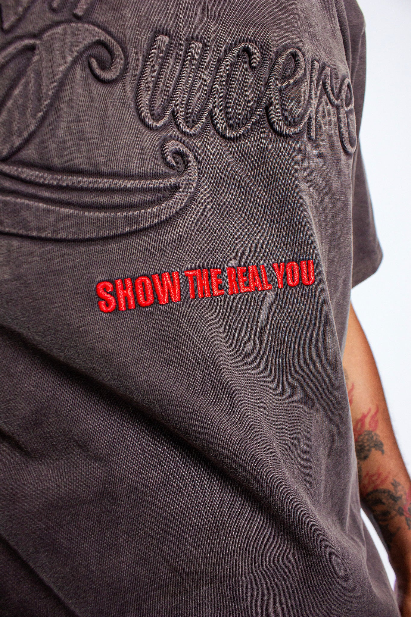 Gray Oversized Lucere Tee