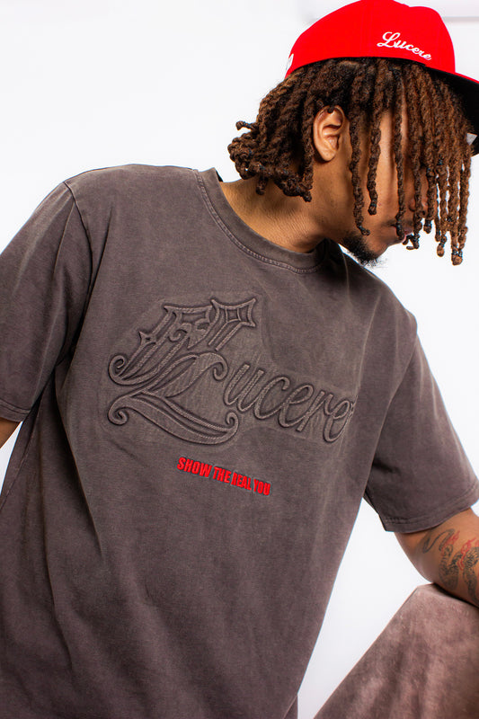 Gray Oversized Lucere Tee