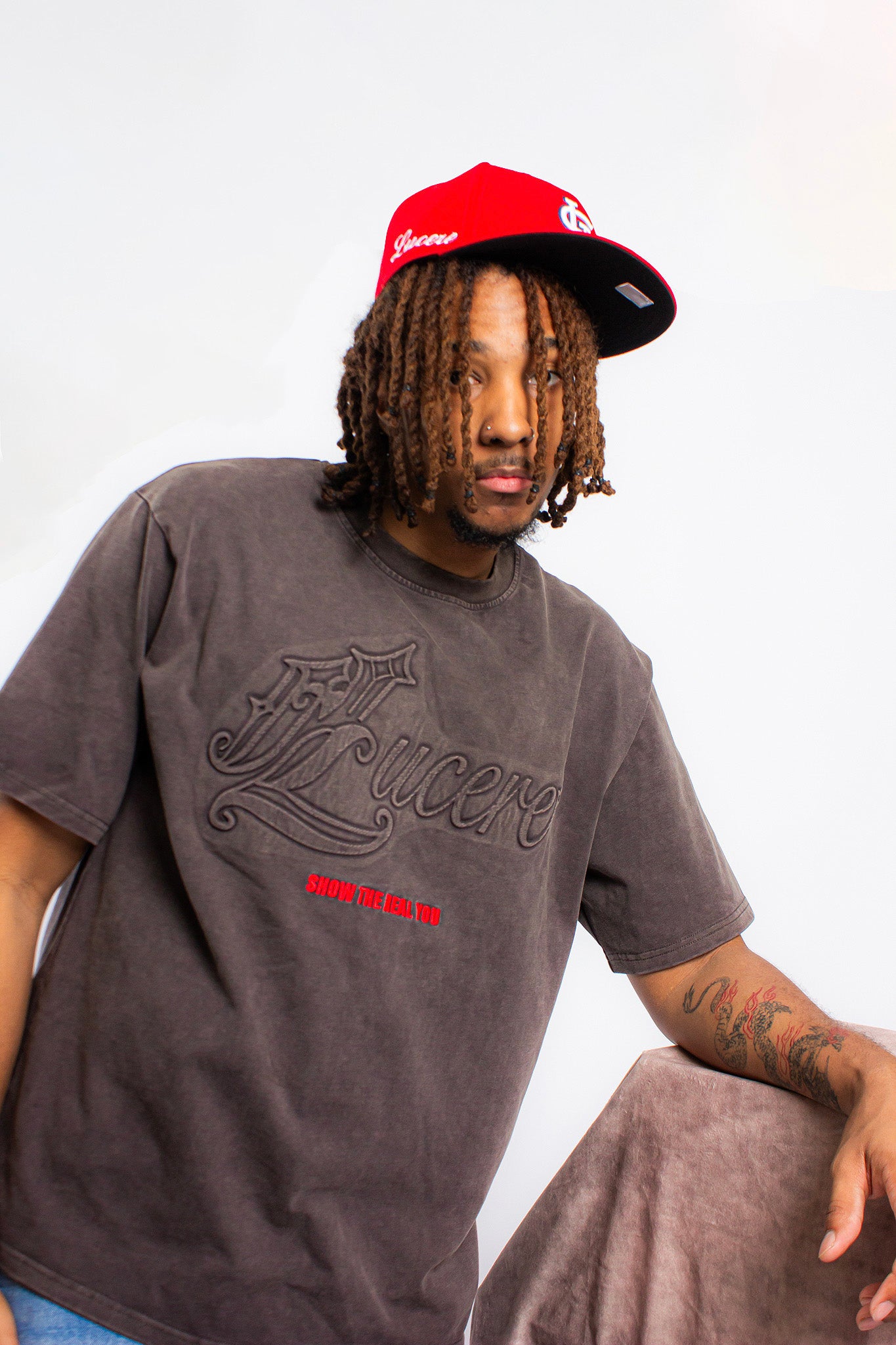 Gray Oversized Lucere Tee